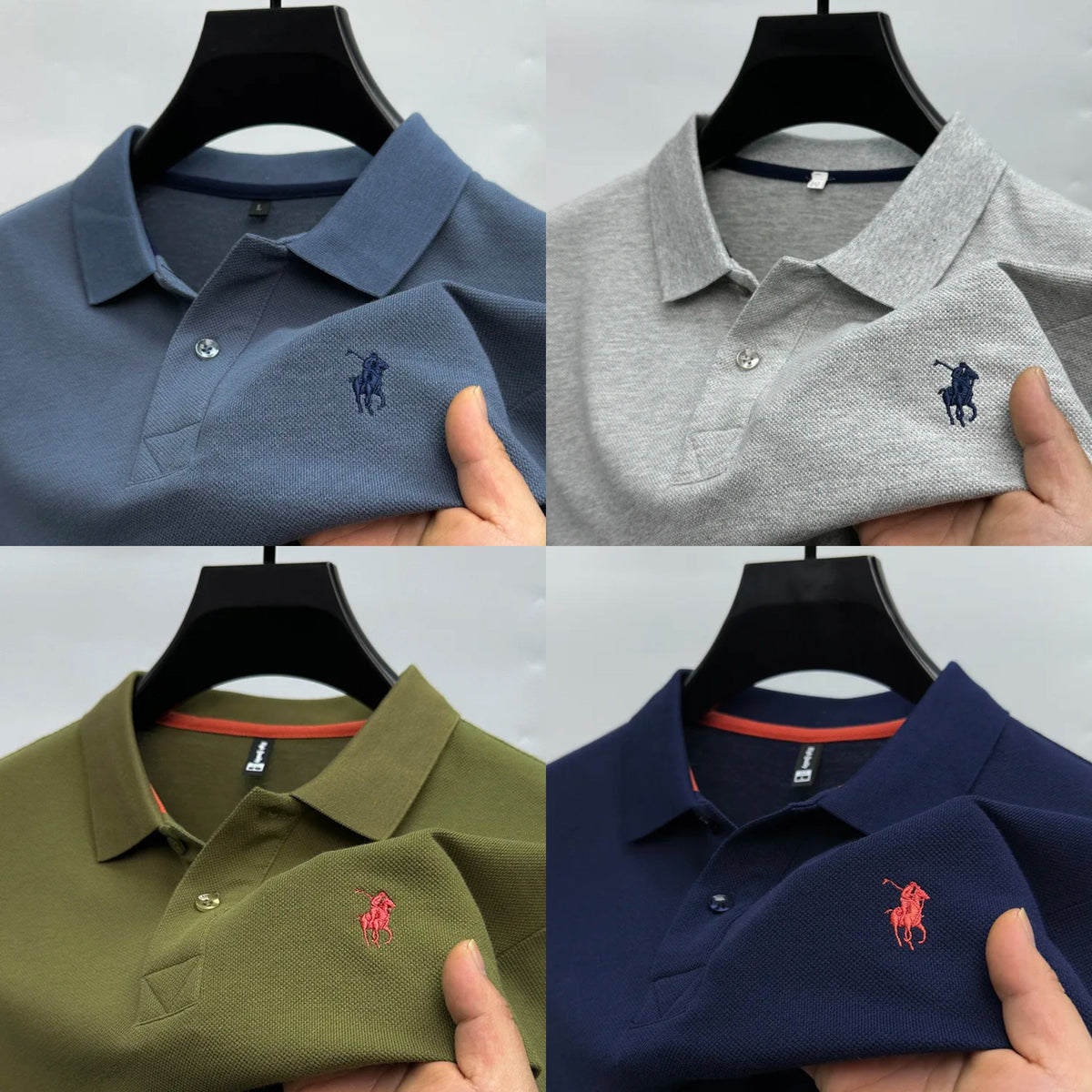 High end brand 100% pure cotton short sleeve POLO T-shirt (Pack of 4)