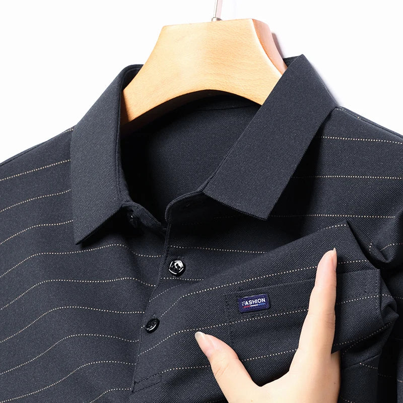 New Korean Mens Long Sleeve Polo Tshirts (Pack of 4)