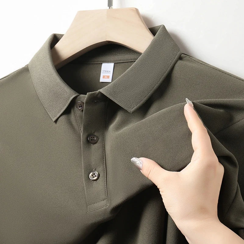 Men's Solid Color Casual Fashion Short Sleeved POLO T-Shirt (Pack of 4)